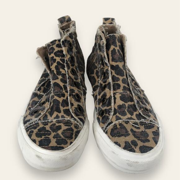 Gypsy Jazz Womens Leopard Print Zip Up Retro Fashion Sneakers Size 7 - Picture 2 of 10